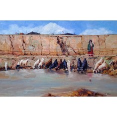 Naseeb Khan, 20 x 30 Inch, Oil on Canvas, Landscape Painting, AC-NSBK-001 Naseeb Khan, 20 x 30 Inch, Oil on Canvas, Landscape Painting, AC-NSBK-001